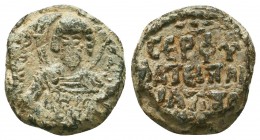 BYZANTINE Lead SEALS. Uncertain (9th-12th centuries).

Condition: Very Fine

Weight: 7.30 gr
Diameter: 29 mm