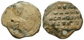 BYZANTINE Lead SEALS. Uncertain (9th-12th centuries).

Condition: Very Fine

Weight: 8.30 gr
Diameter: 25 mm