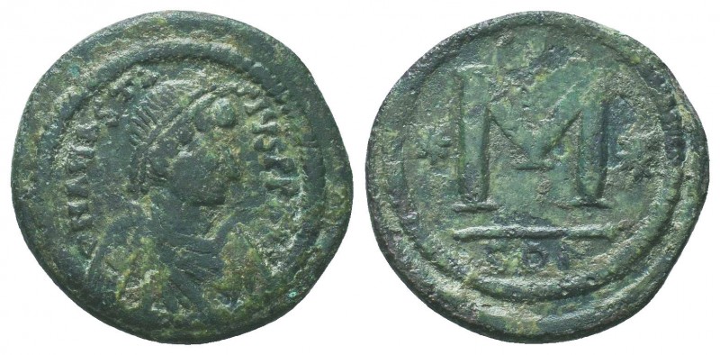 Anastasius I. 491-518. AE Follis 

Condition: Very Fine

Weight: 8.10 gr
Diamete...