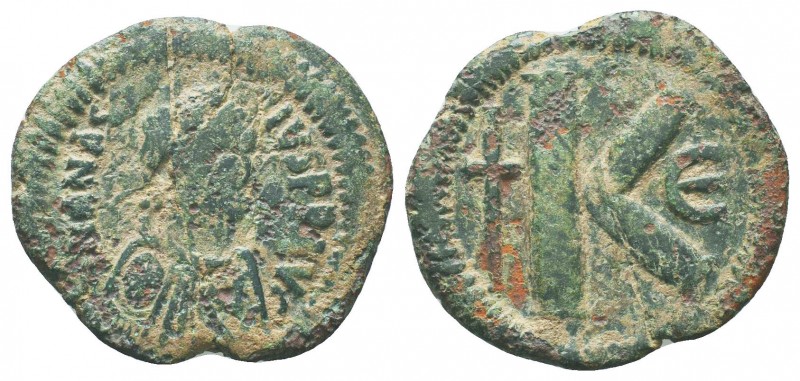 Anastasius I. 491-518. AE Half Follis 

Condition: Very Fine

Weight: 7.90 gr
Di...