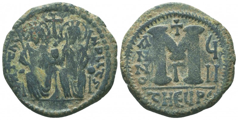 Justin II with Sophia - Follis. 565-578 AD. AE

Condition: Very Fine

Weight: 13...