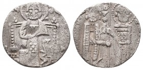 CRUSADERS, Venetians in the Levant(?). nomine Antonio Venier. Circa 1382-1423. Ar Silver.

Condition: Very Fine

Weight: 1.40 gr
Diameter: 17 mm