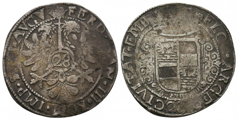 GERMANY. Emden. Ferdinand II (Holy Roman Emperor, 1624-1637). Gulden or 28 Stübe...