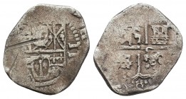 Mexico, Spanish Empire. Philip IV AR Cob 8 Reales. Mexico City, 1654 Mo P. PHILLIPVS • IIII • DEI • G • 1654 

Condition: Very Fine

Weight: 6.60 gr
D...