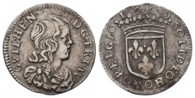 FRANCE. Orange. Guillaume-Henri de Nassau (1650-1702). 1/12 Écu (1660).
Obv: GVIL HEN D G PRI AV.
Draped bust right.
Rev: SOLI DEO HONOR ET GLO.
Crown...