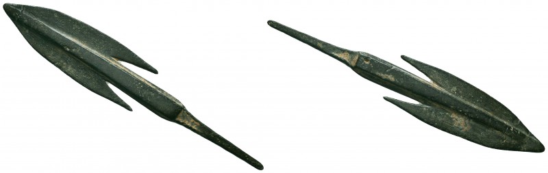 Ancient Arrow Heads, Ae Bronze,

Condition: Very Fine

Weight: 
Diameter: