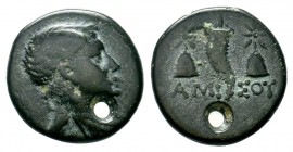 Pontos. Amisos. Time of Mithradates VI Eupator circa 120-100 BC.AE Bronze

Weight: 3,61 gr
Diameter: 17,80 mm