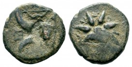Pontos. Uncertain mint. Time of Mithradates VI Eupator circa 130-100 BC. AE bronze

Weight: 5,10 gr
Diameter: 19,73 gr