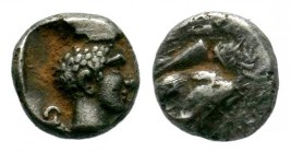 Greek Uncertain Obol, 350-190 BC.

Weight: 0,50 gr
Diameter: 7,00 mm