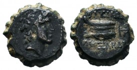 SELEUKID KINGS OF SYRIA. Antiochos IV Epiphanes, 175-164 BC. AE Bronze

Weight: 3,21 gr
Diameter: 14,20 mm