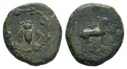 Ionia. Ephesos 450-400 BC. Bronze Æ

Weight: 2,30 gr
Diameter: 14,50 mm