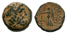Seleukid Kingdom. Antioch. Demetrios II Nikator, 2nd reign. 129-125 BC. Struck 129/8 BC Bronze Æ

Weight: 5,29 gr
Diameter: 16,00 mm