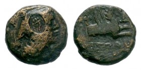 Uncertain Greek coin, Ae (Circa 350-300 BC).

Weight: 3,08 gr
Diameter: 14,00 mm