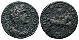 Caria, Attuda Æ22. Pseudo-autonomous issue, reign of Trajan(?), AD 98-117.

Weight: 5,48 gr
Diameter: 23,00 mm