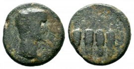 Philadelphia, Lydia. Claudius. grain ears bundled together.

Weight: 3,82 gr
Diameter: 16,00 mm