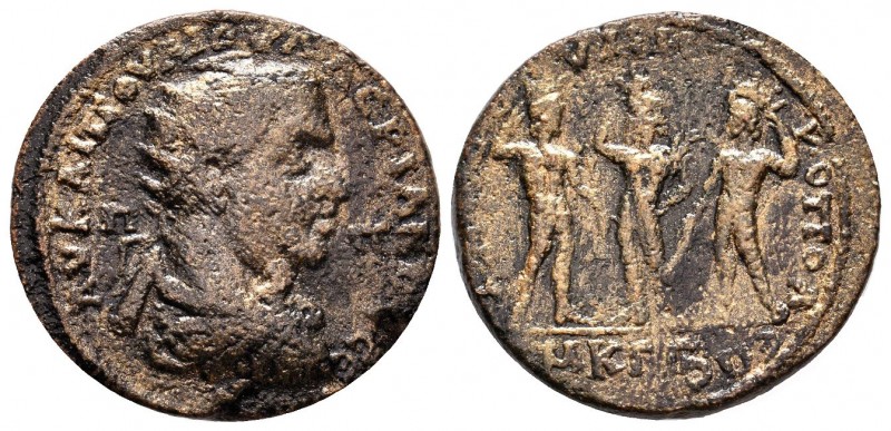 CILICIA. Tarsus. Valerian I (253-260). Ae. Obv: AV KAI ΠOV ΛI OVAΛЄPIANOC CЄ / Π...