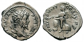Septimius Severus, 193-211. Rome, circa AD 198-202. Denarius, AR, L SEPT SEV AVG IMP XI PART MAX, laureate head right / VICTORIAE AVGG FEL, Victory fl...
