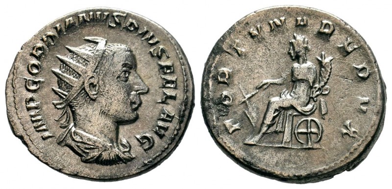 Gordian III AR Antoninianus. Rome, AD 241-243.

Weight: 3,93 gr
Diameter: 21,...