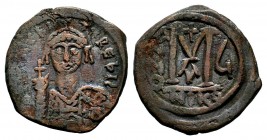 Maurice Tiberius (582-602) AD.

Weight: 11,94 gr
Diameter: 29,00 mm