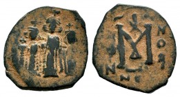 ARAB-BYZANTINE: Three Standing Figures, ca. 640s, AE fals

Weight: 3,54 gr
Diameter: 23,00 mm