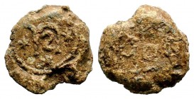Byzantine Lead Seal 7th - 11th C. AD.

Weight: 16,15 gr
Diameter: 25,00 mm