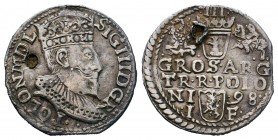 Poland, Sigismund III Vasa (1587-1632) AR Trojak (3 Gröscher).

Weight: 2,35 gr
Diameter: 21,50 mm