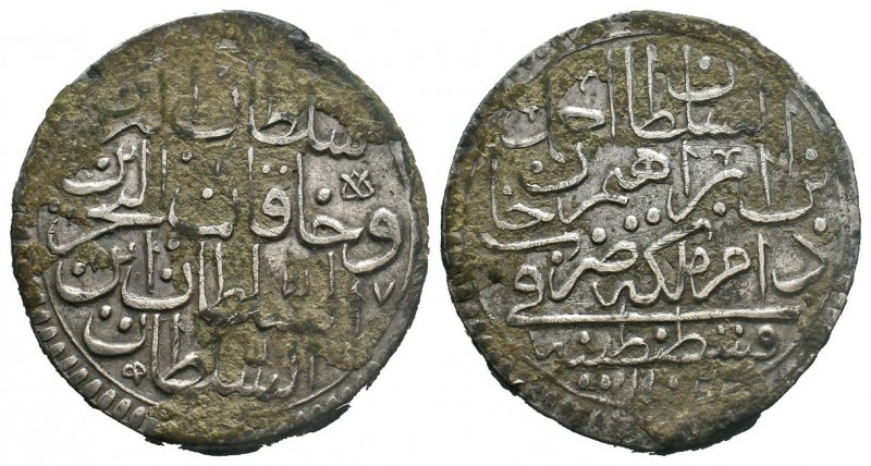 Ottoman Empire. Ahmed II (AH 1102-1106 / AD 1691-1695) silver 1/2 Zolota AH 1102...