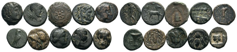 Lot of ca. 10 Greek coins / SOLD AS SEEN, NO RETURN!