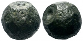 Byzantine bronze barrel weight with ring and dot motifs 11th-12th century AD

Weight: 57,48 gr
Diameter: 20,50 mm