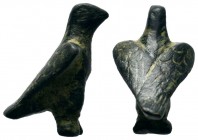 Ancient Roman Bronze Legionary Decorated Eagle Amulet . C. 1st / 3th AD.

Weight: 8,09 gr
Diameter: 20,50 mm
