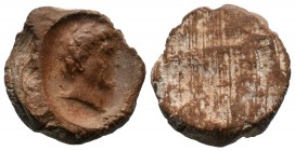 Ancient Roman Terracotta Theater Ticket

Weight: 2,60 gr
Diameter: 20,50 mm