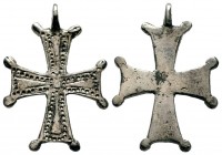 Byzantine Wearable Solid Siıver Cross , circa 9th - 12th Century AD.

Weight: 17,43 gr
Diameter: 53,00 mm
