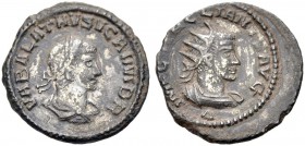 IN MEMORIAM MARKUS R. WEDER
RÖMISCHE MÜNZEN.  KAISERZEIT.  Aurelianus und Vabalathus, 271-272. Antoninian, Antiochia, 271-272. IMP C AVRELIANVS AVG G...