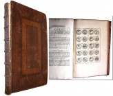 NUMISMATISCHE LITERATUR
ANTIKE NUMISMATIK.  MOLINET, C. du. Le Cabinet de la Bibliothèque de Sainte Geneviève. Paris 1692. Portrait, Zwischen­titel, ...