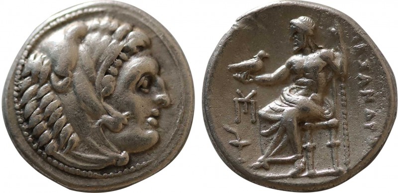 KINGS OF MACEDON. Alexander III 'the Great' (336-323 BC). Drachm. Sardes.
Obv: H...