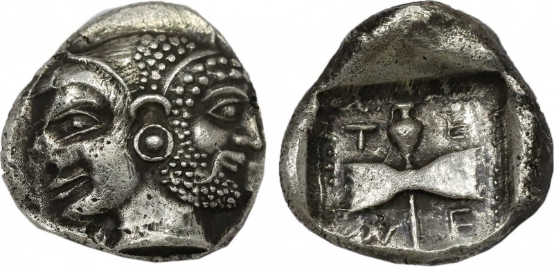 ISLANDS OFF TROAS, Tenedos. (Circa 550-470 BC). AR Didrachm. Obv:Janiform male a...