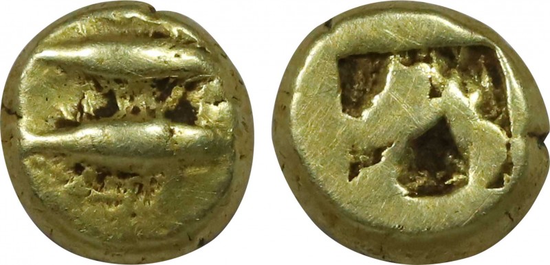 MYSIA. Kyzikos. EL Hemihekte (Circa 550-500 BC).
Obv: Facing head of panther; to...