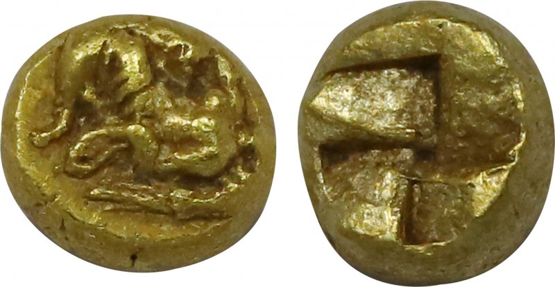 MYSIA. Cyzicus. 5th-4th Centuries BC. EL 1/12 stater or hemihecte (6mm, 0.71gm)....