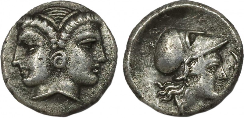 MYSIA. Lampsakos. Diobol (4th-3rd centuries BC).
Obv: Janiform female heads.
Rev...