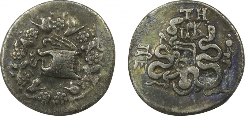 MYSIA. Pergamon. Cistophor (Circa 166-67 BC).
Obv: Cista mystica with serpent; a...