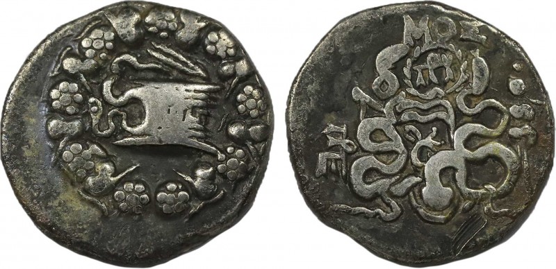 MYSIA. Pergamon. Cistophor (Circa 166-67 BC).
Obv: Cista mystica with serpent; a...