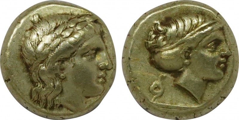LESBOS. Mytilene. EL Hekte (Circa 377-326 BC).
Obv: Laureate head of Apollo rig...