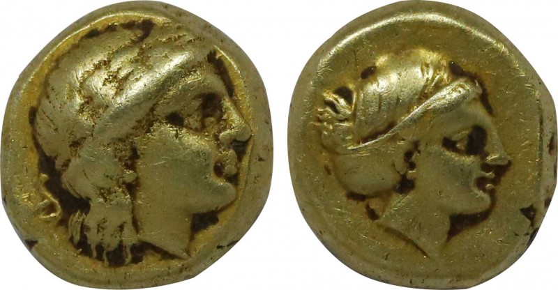 LESBOS. Mytilene. EL Hekte (Circa 377-326 BC).
Obv: Laureate head of Apollo righ...