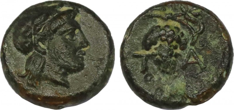 Aiolis, Temnos AR Obol. Circa 2nd C. BC. Obv: Laureate head of Apollo right. Rev...