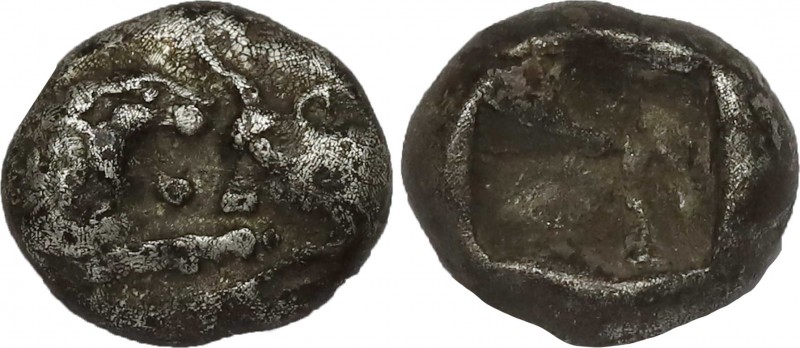 KINGS OF LYDIA. Kroisos (Circa 560-546 BC). 1/12 Siglos. Sardeis.
Obv: Confronte...