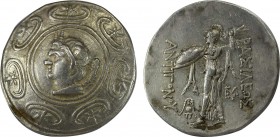 KINGS OF MACEDON. Antigonos II Gonatas (277/6-239 BC). Tetradrachm. Amphipolis.
Obv: Macedonian shield with Pan's head on boss.
Rev: BAΣIΛEΩΣ ANTIΓO...