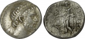 SELEUKID KINGDOM. Seleukos II Kallinikos ( 246-225 BC). Tetradrachm. Nisibis. Obv: Diademed head right. Rev: BAΣIΛEΩΣ / ΣEΛEYKOY. Apollo standing left...