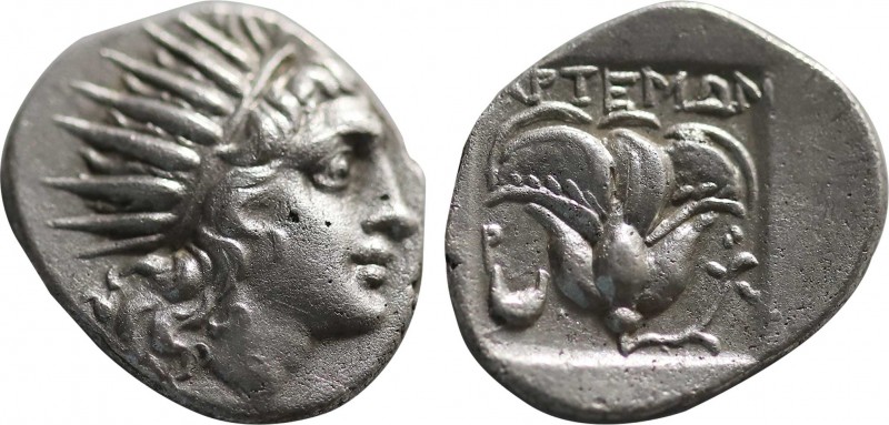 CARIA. Rhodes. Plinthophoric Drachm (Circa 150-125 BC). Magistrate Artemon. Obv:...