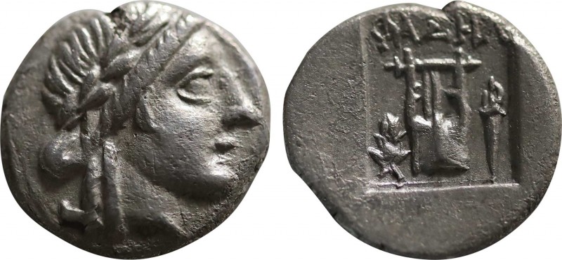 LYCIAN LEAGUE. Phaselis. Drachm (Circa 100-80 BC).
Obv: Laureate head of Apollo ...