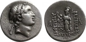 KINGS OF CAPPADOCIA. Ariarathes IV Eusebes (220-163 BC). Drachm. Dated RY 33 (188/187 BC).
Obv: Diademed head right.
Rev: BAΣΙΛΕΩΣ APIAPAΘOY EYΣEBOYΣ....
